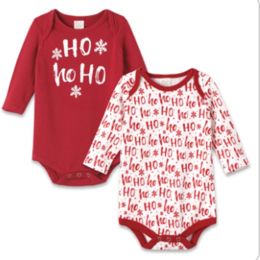 Tesa Babe - HO HO HO Long Sleeved Bodysuits (set of 2)